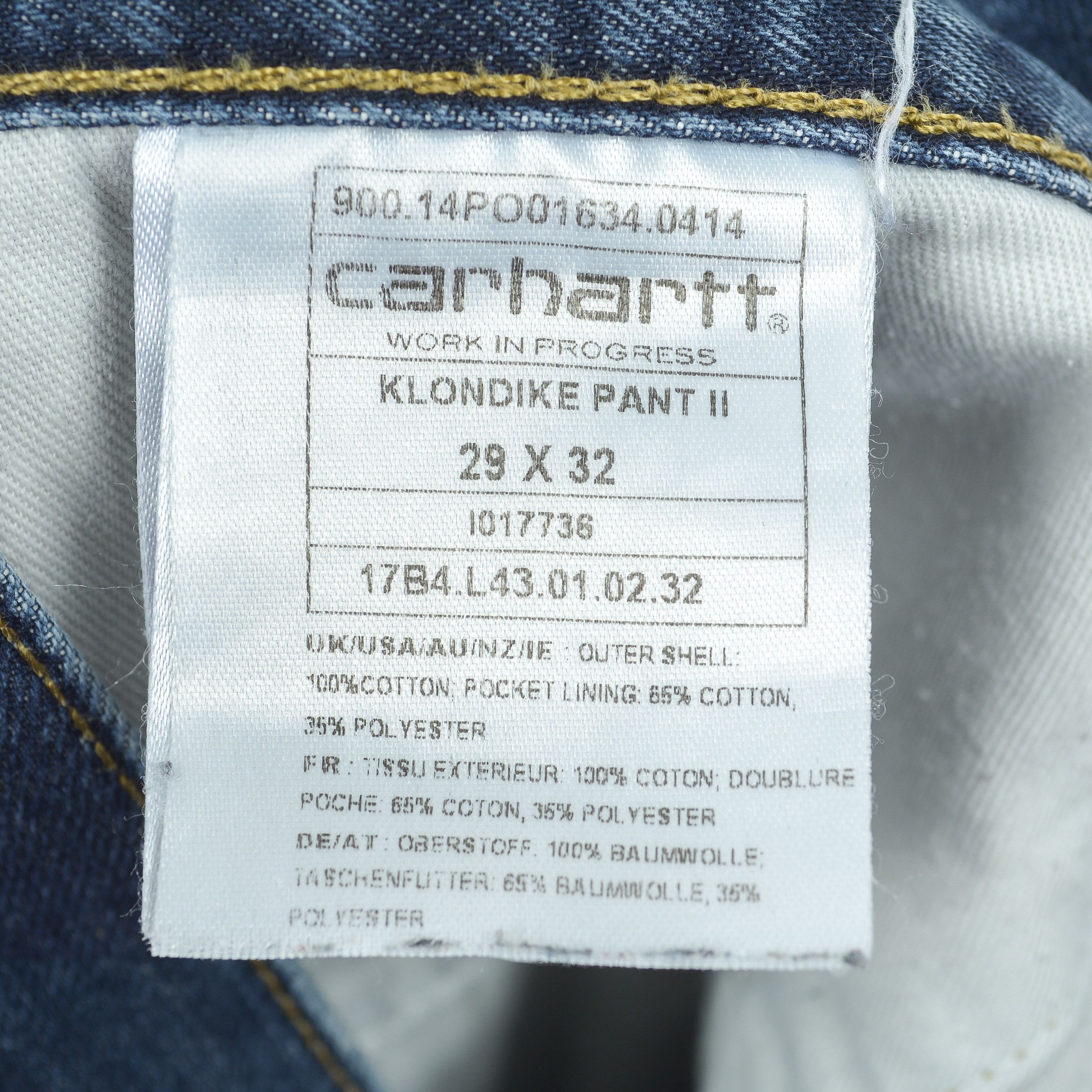 Carhartt Klondike Pant II W29 L32 Jeans Denim Pants Trousers Blue Size US 29 - 7 Thumbnail