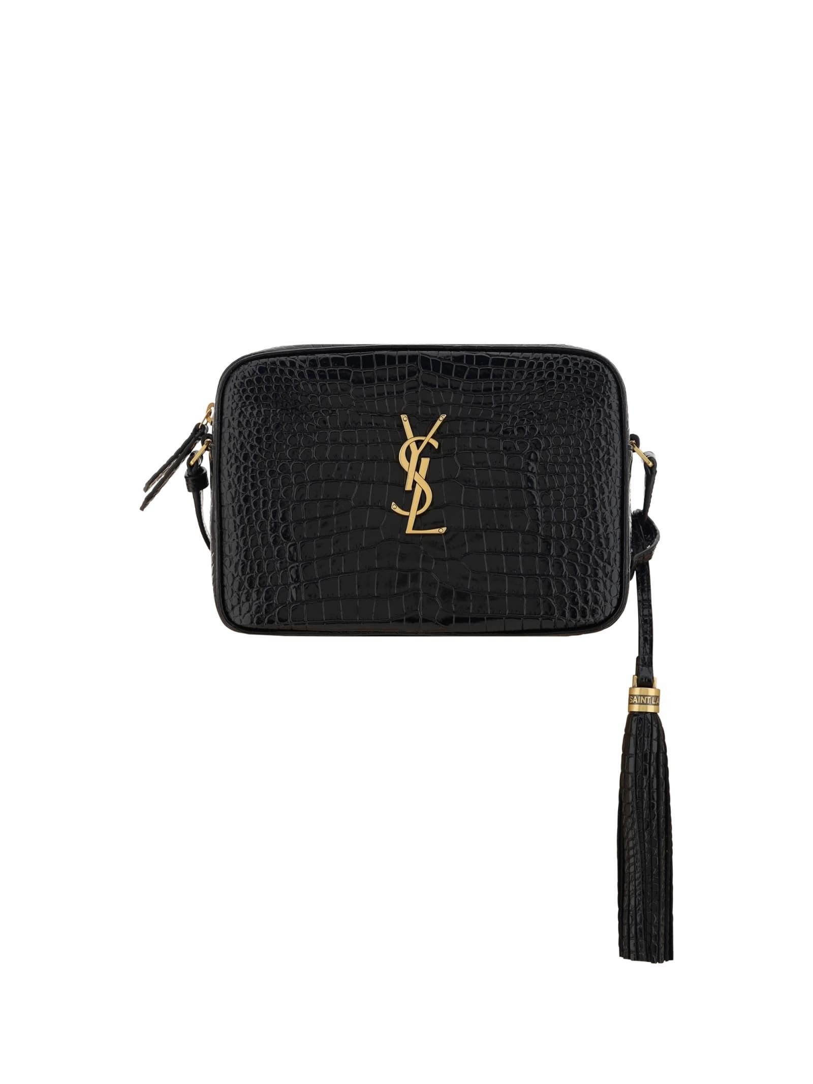 image of YVES Saint Laurent Monogram Shoulder Bag Nero Bag Black, Women's