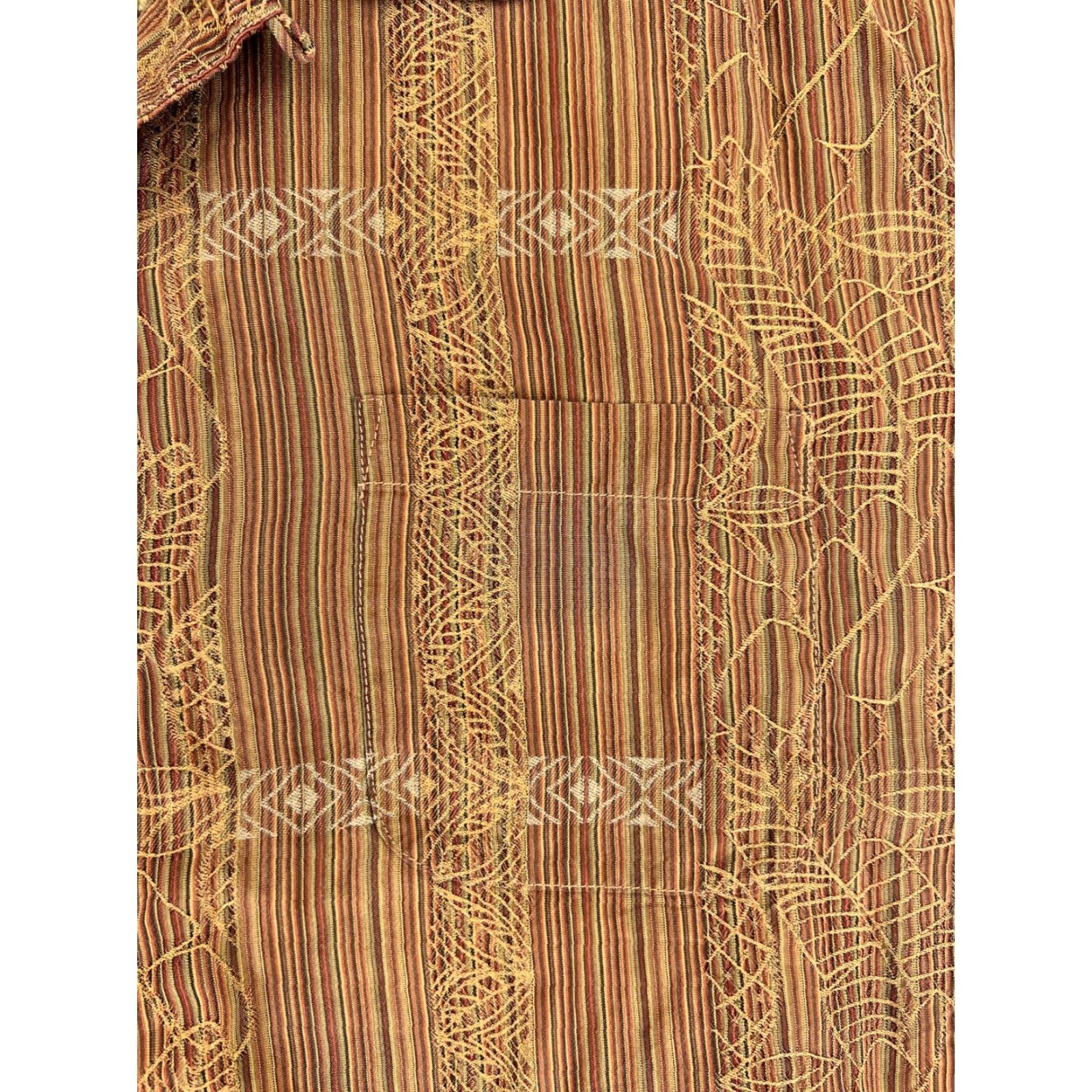 Tommy Bahama Tommy Bahama Shirt Men XL Brown Red Stripe Silk Button-Up Hawaiian Aloha Beach Vacation Resort 100% Silk Size US XL / EU 56 / 4 - 6 Thumbnail