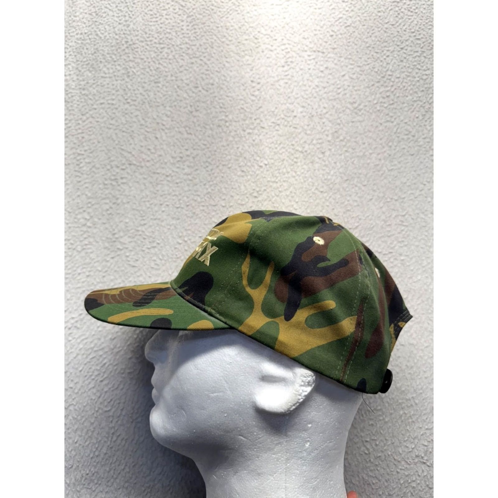 Honda VINTAGE Honda FourTrax Camouflage Snapback Hat One Size Cotton Adjustable Mens Size ONE SIZE - 4 Thumbnail
