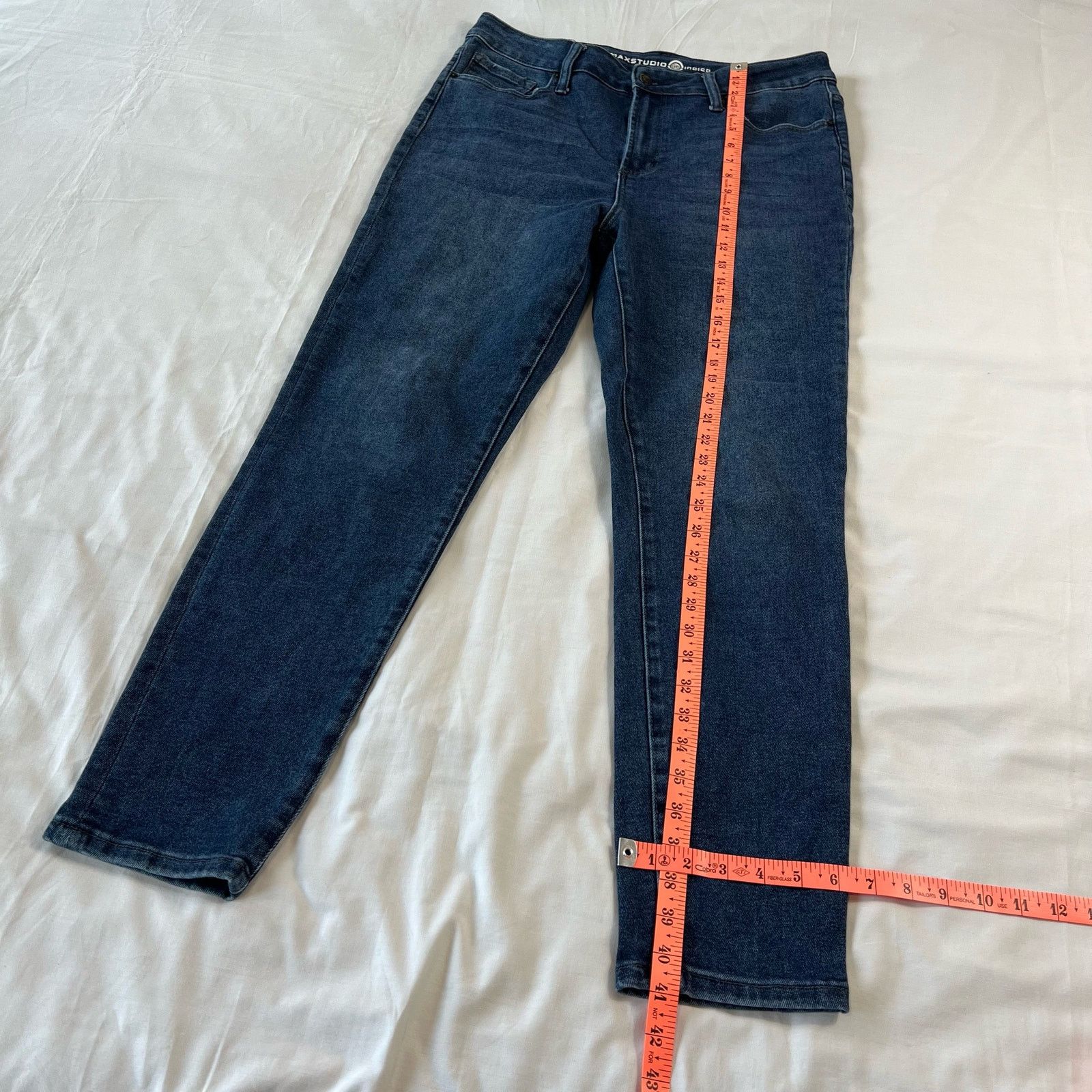 Other Max Studio High Rise Skinny Jeans Size 14 Indigo Stretch Size 36" / US 14 / IT 50 - 3 Thumbnail