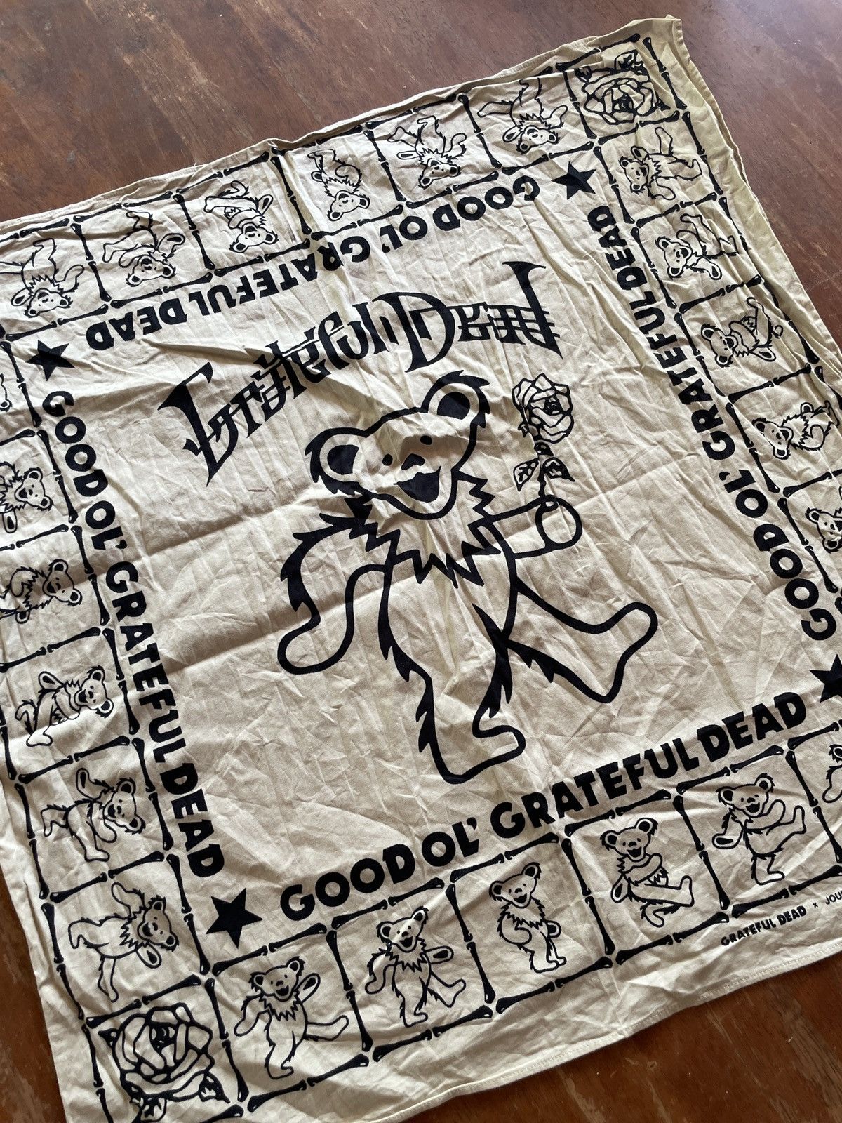 Grateful Dead × Japanese Brand × Journal Standard Grateful Dead band X Journal Standard Japan Big Logo 20”X20” Size ONE SIZE - 8 Thumbnail