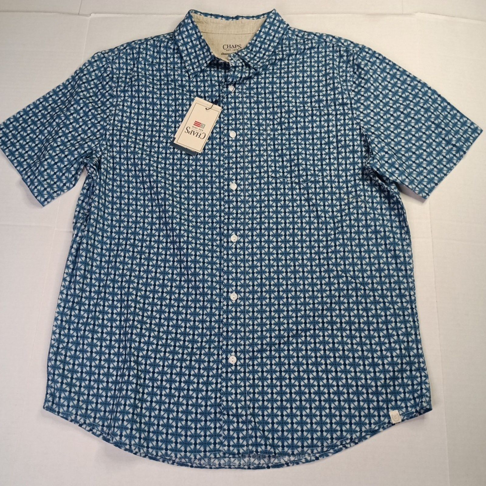Chaps Chaps Seacoast Wash Linen Woven Shirt Men M Spring Lake Blue Size US M / EU 48-50 / 2 - 1 Thumbnail