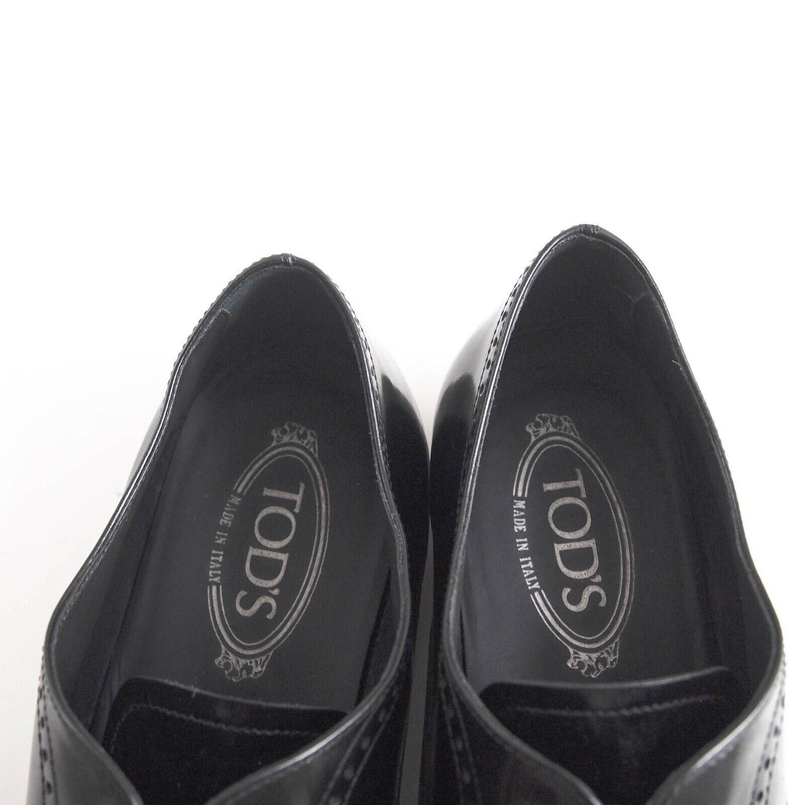 Tod's TODs Cap Toe Oxfords Black Leather Size US 11 EU 44 $820 Size US 11 / EU 44 - 10 Thumbnail