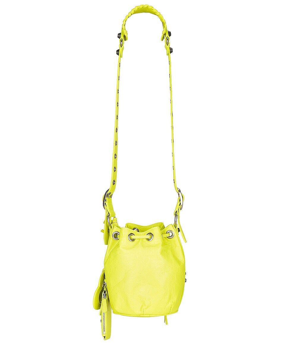 Balenciaga o1la1rc1a1024 Size: OS / Le Cagole Bucket Bag Fluo Yellow Size ONE SIZE - 2 Thumbnail