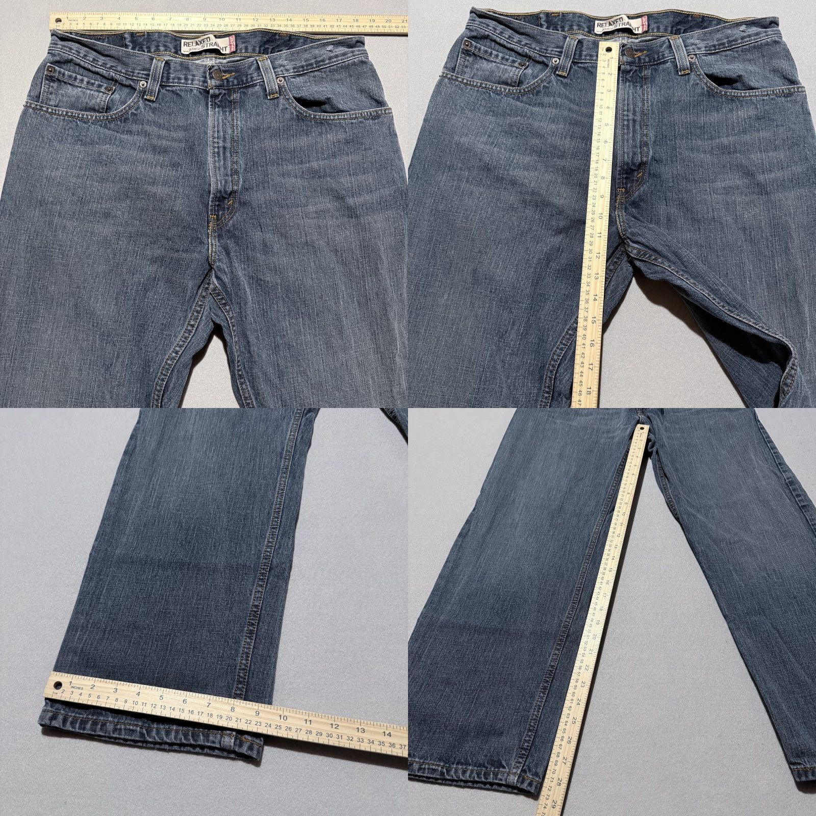 Levi's Levi's 559 Straight Jeans Men Blue Denim Mid Rise Pockets Relaxed Fit 38x30 Jeans Size US 38 / EU 54 - 9 Thumbnail
