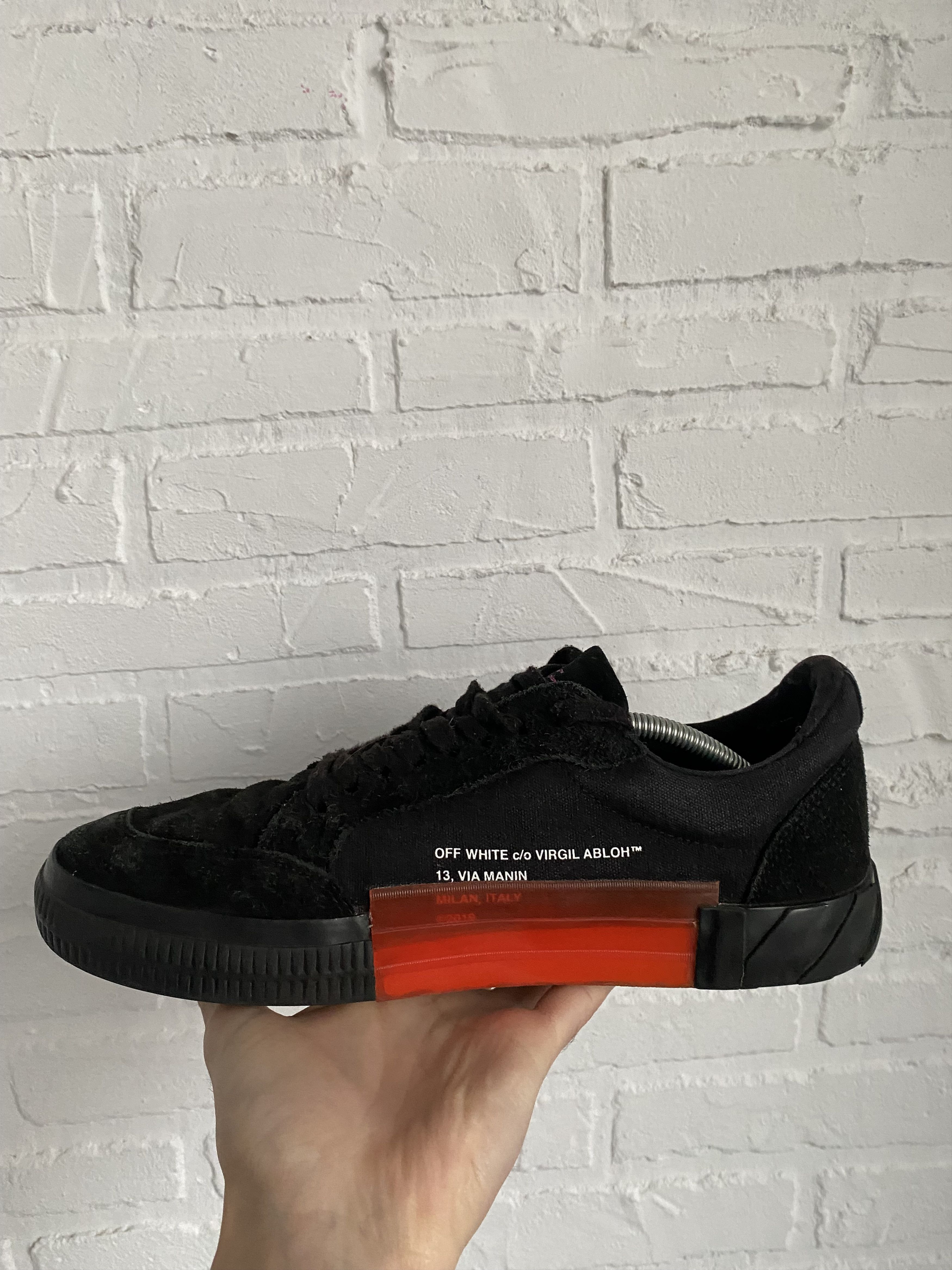 Off-White Off White suede leather black vulcanized sneakers Size US 10 / EU 43 - 13 Thumbnail