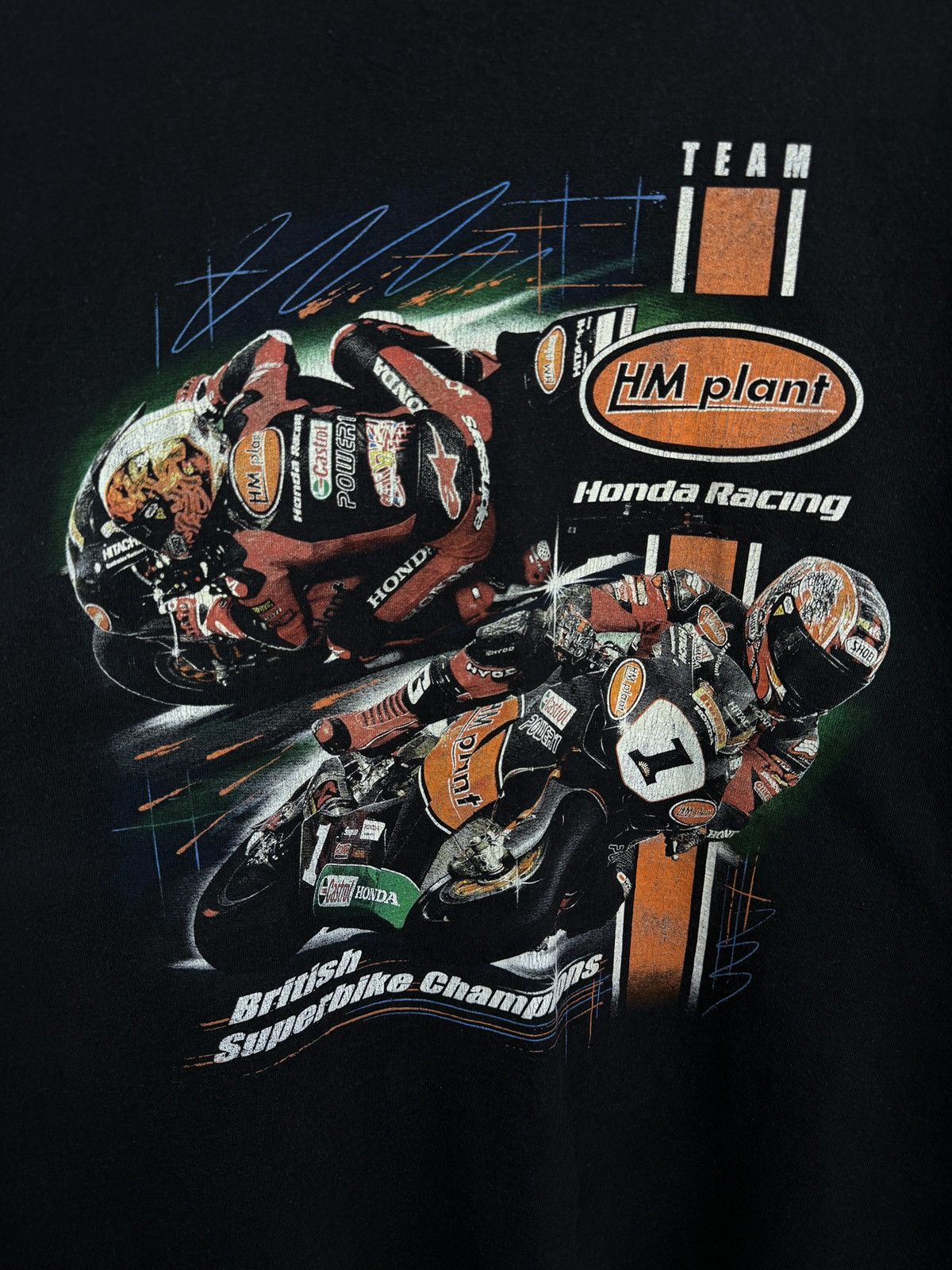 Honda 🇬🇧 Vintage Honda HM Plant Kiyo T-Shirt British Superbike K1yo Size US XL / EU 56 / 4 - 5 Thumbnail