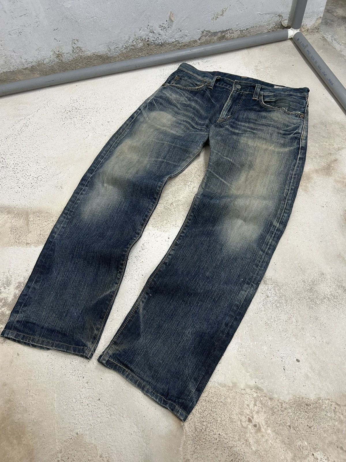 Edwin Edwin 503 Rebel Vintage Japan Washed Denim Whisker Straight Size US 34 / EU 50 - 3 Thumbnail