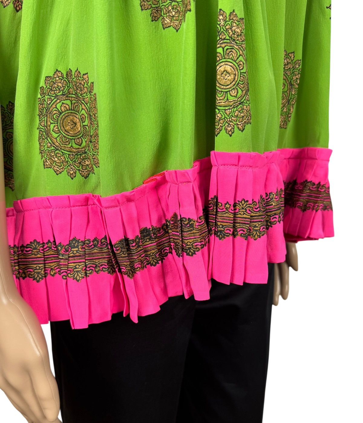 Manish Arora Manish Arora Silk Tank Blouse Pleated Decor size M Size M / US 6-8 / IT 42-44 - 6 Thumbnail
