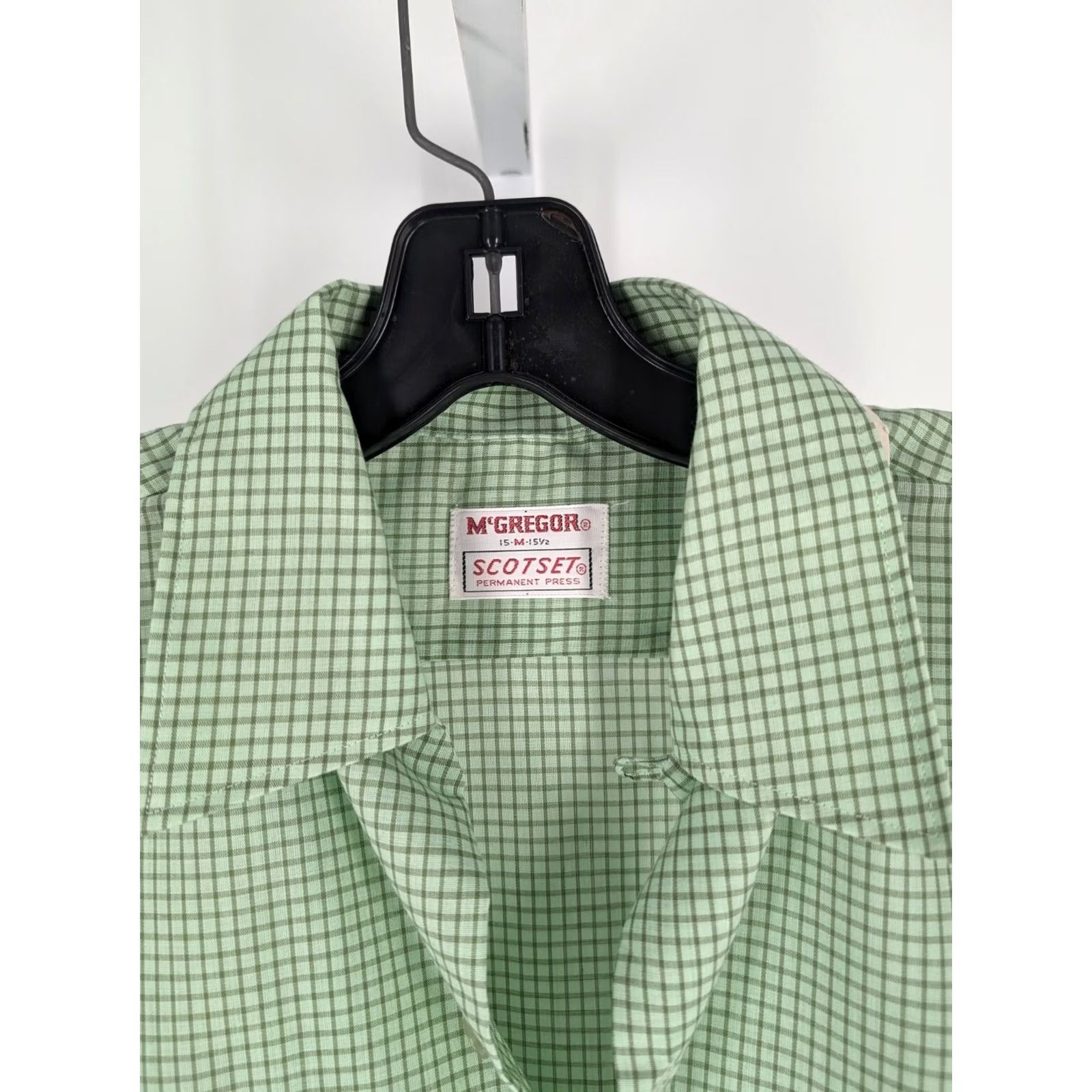 McGregor VINTAGE McGregor Rockabilly Shirt 1970s Atomic Green Loopneck M NOS Plaid Rockabilly Mens Size US M / EU 48-50 / 2 - 3 Thumbnail