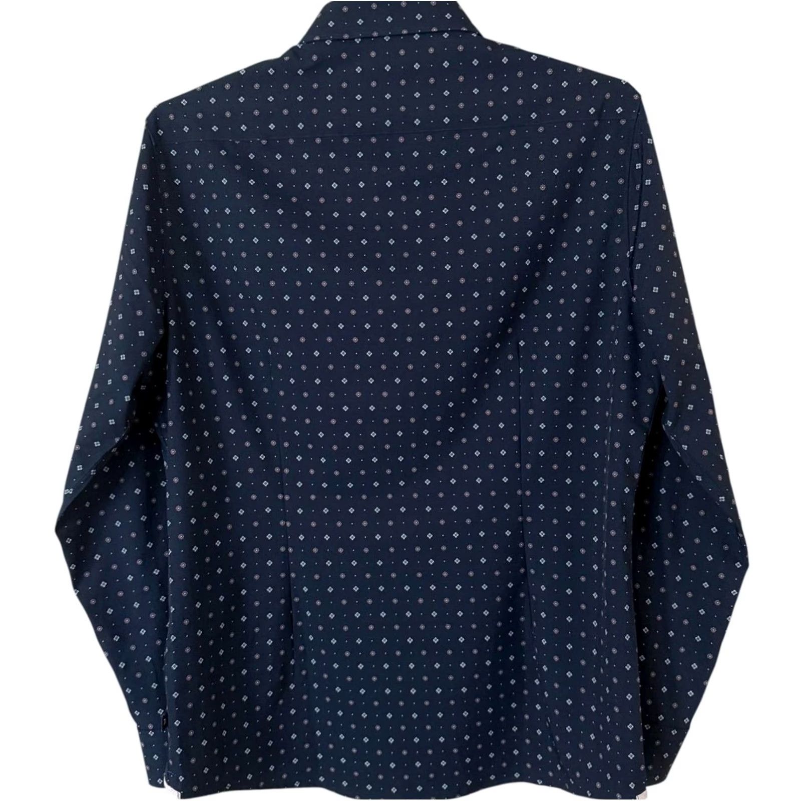 Vintage VINTAGE 7Diamonds Button-Up Shirt Blue Geometric 4-Way Stretch Mens Medium Size US M / EU 48-50 / 2 - 5 Thumbnail