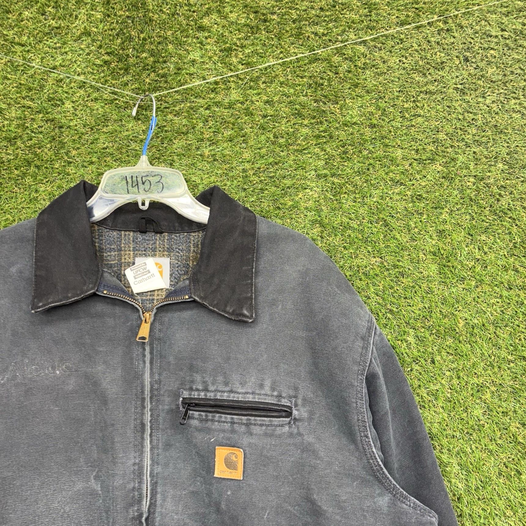 Carhartt VINTAGE Carhartt Detroit Jacket Mens XL Reg J97 PTL Zip Faded Workwear Gray/♦ 90s USA J97 PTL Bomber Jacket Mens XL Regular Size US XL / EU 56 / 4 - 3 Thumbnail