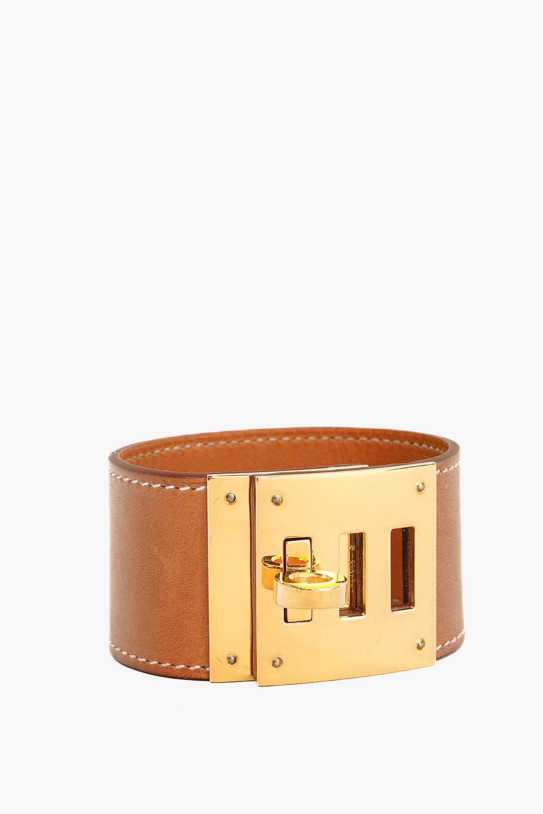 Hermes Hermes Kelly Dog Fauve Barenia Leather Bracelet Size ONE SIZE - 2 Thumbnail