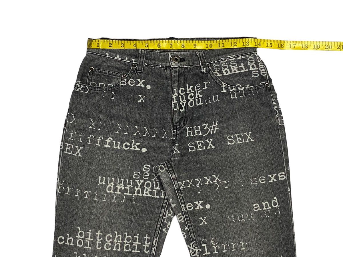 Hysteric Glamour Vintage Hysteric Glamour Sex All Over Print Faded Denim Size US 28 / EU 44 - 4 Thumbnail