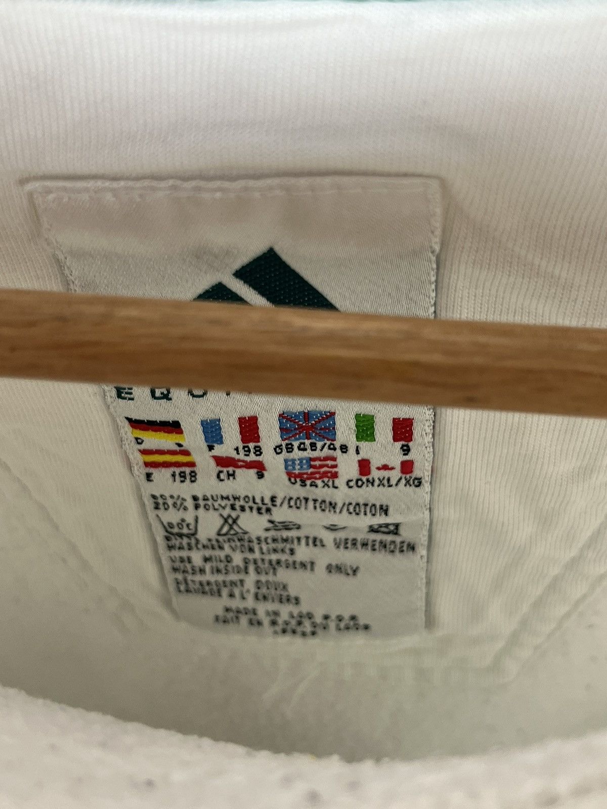 Adidas Vintage Adidas Equipment Sweatshirt Big Logo White Size US XL / EU 56 / 4 - 8 Thumbnail