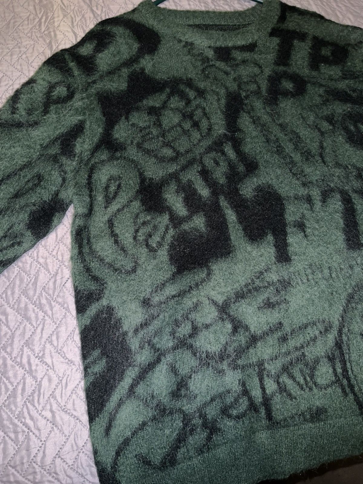 Fuck The Population FTP Archive Mohair sweater - Green Size US M / EU 48-50 / 2 - 4 Thumbnail