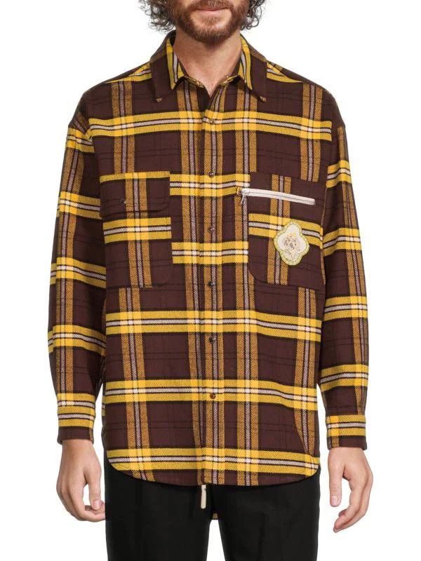 Palm Angels o1y0325 Logo Checked Shirt in Multicolor Size US M / EU 48-50 / 2 - 1 Thumbnail