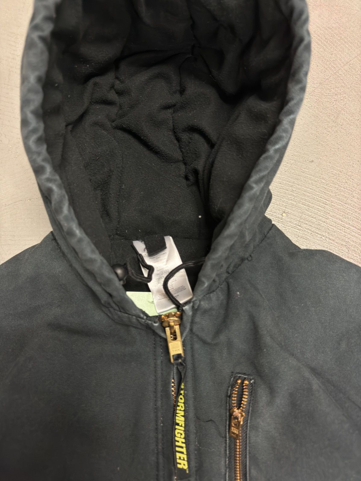 Carhartt × Vintage Vintage Canvas Zip Up Carhartt Style Hooded Work Jacket Size US L / EU 52-54 / 3 - 4 Thumbnail