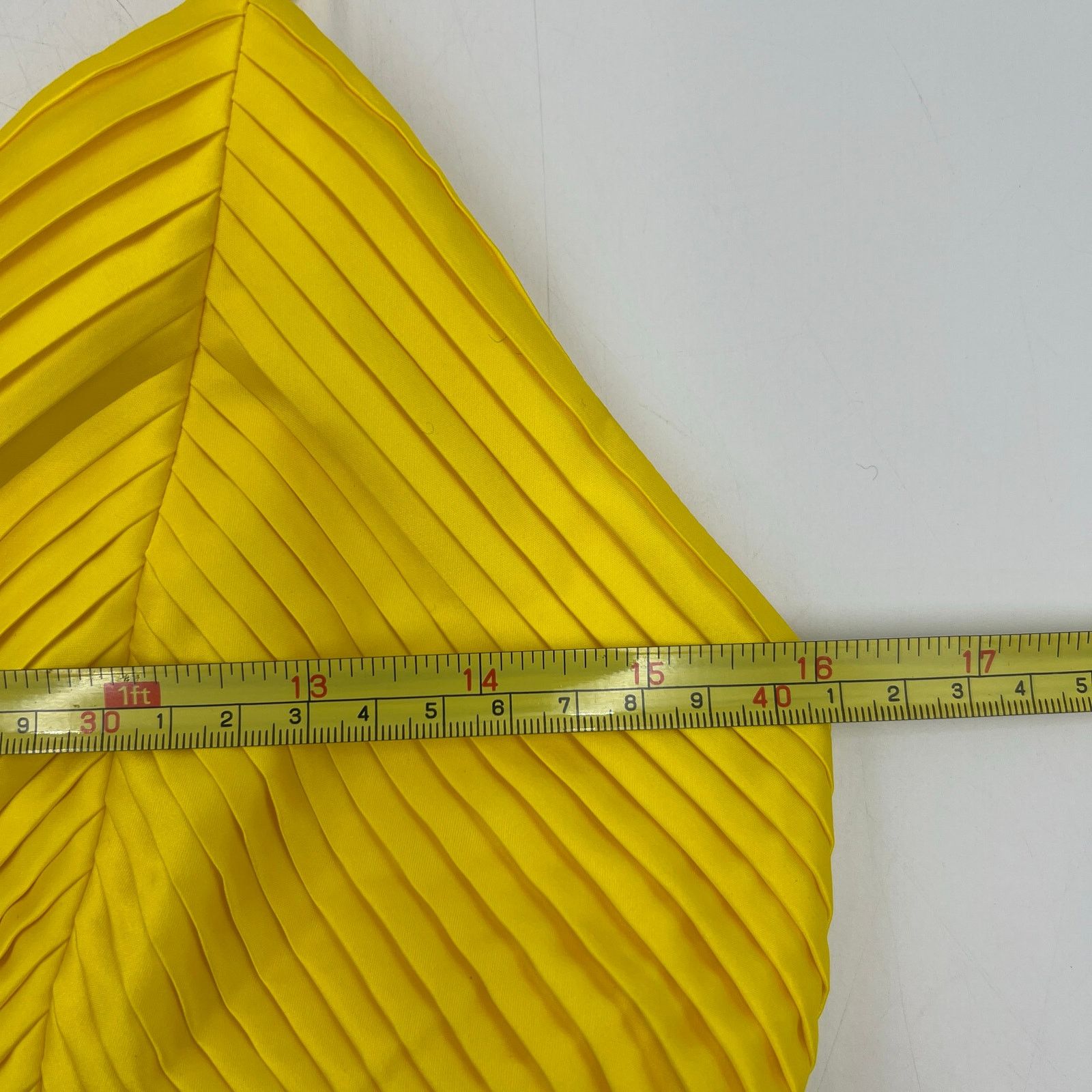 Amur Amur Viv Mitered Pleating Dress Yellow Midi Size M / US 6-8 / IT 42-44 - 6 Thumbnail