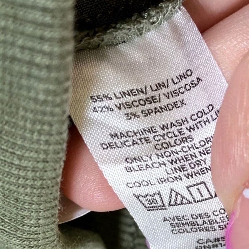 Lou & Grey Lou & Grey Womens Pants Green Jogger Drawstring Linen Capri Stretch XS Size 28" / US 6 / IT 42 - 5 Thumbnail