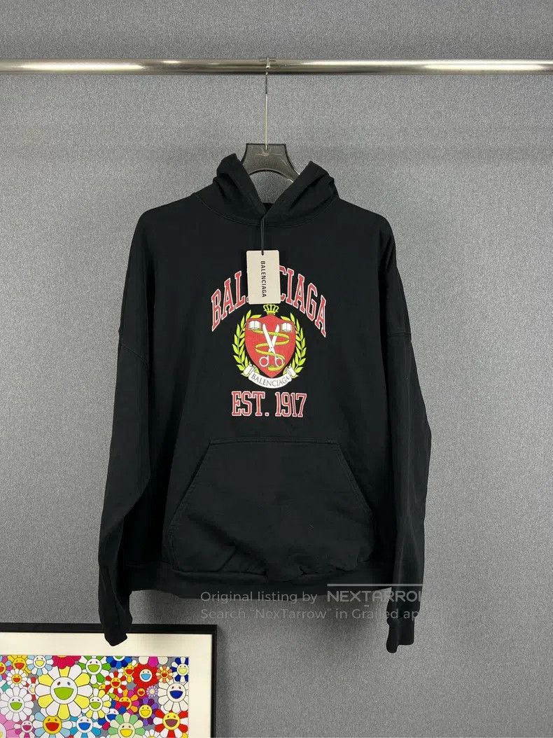Balenciaga Balenciaga Distressed Scissor Hoodie Size US L / EU 52-54 / 3 - 1 Thumbnail