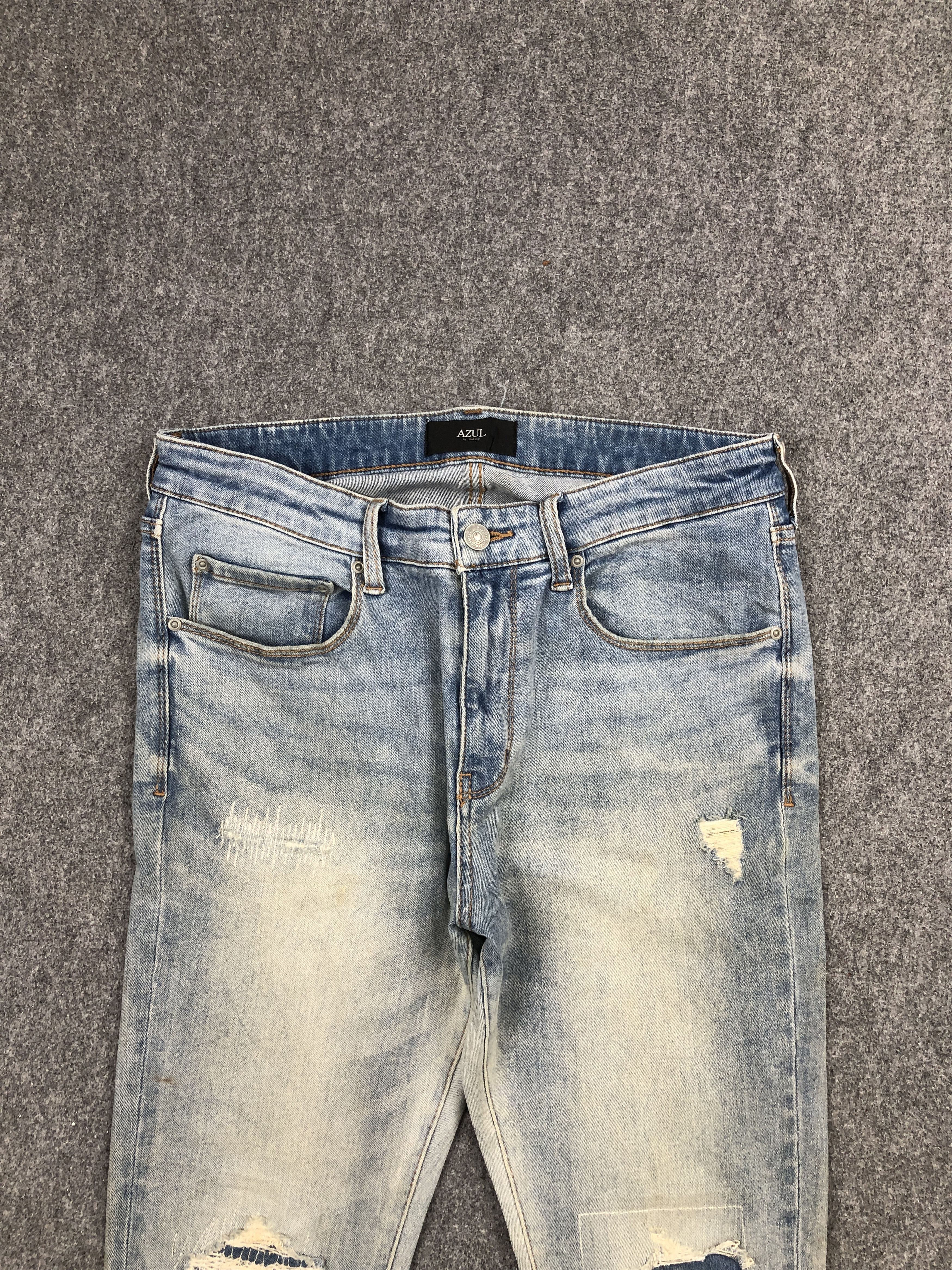 MOUSSY Vintage Azul By Moussy Distressed Jeans DP2432 Size US 30 / EU 46 - 2 Thumbnail