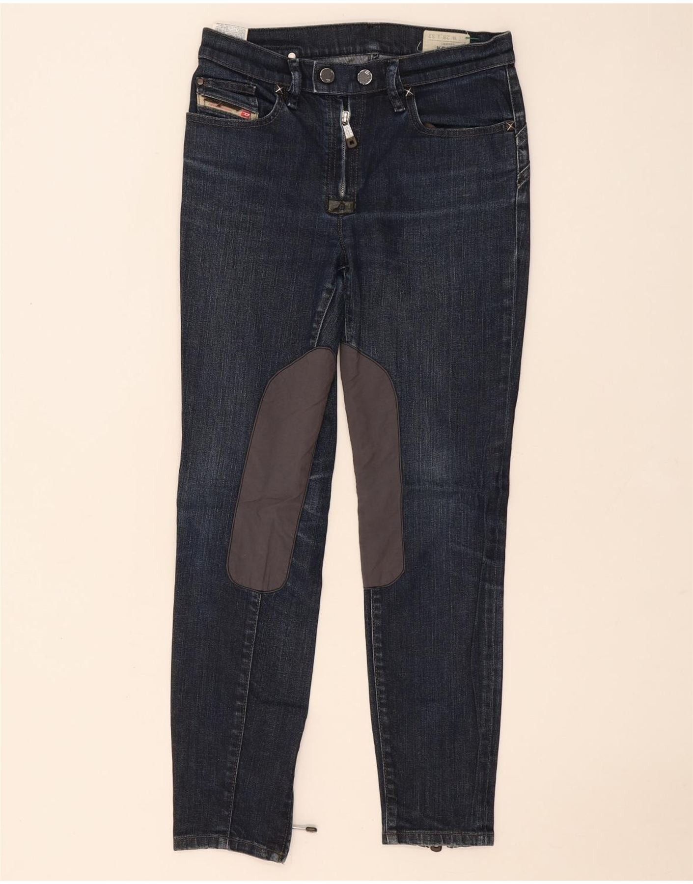 Diesel Womens Skinny Jeans W28 L27 Navy Blue Colourblock Cotton Size 42" / US 20 - 1 Thumbnail