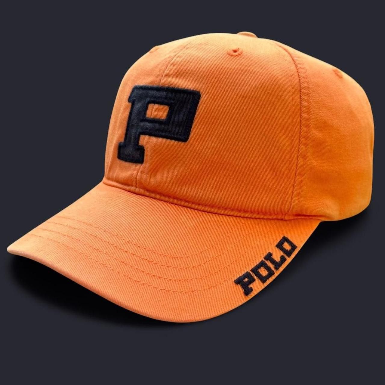 Polo Ralph Lauren Vintage 1990s Polo Sport Faded Orange Strapback Hat Size ONE SIZE - 1 Thumbnail