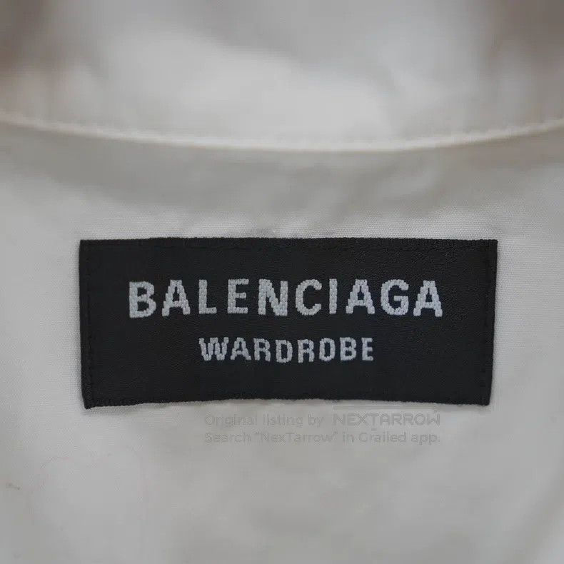 Balenciaga Balenciaga size 37 White Boomerang Embroidered Logo Shirt Size US S / EU 44-46 / 1 - 3 Thumbnail