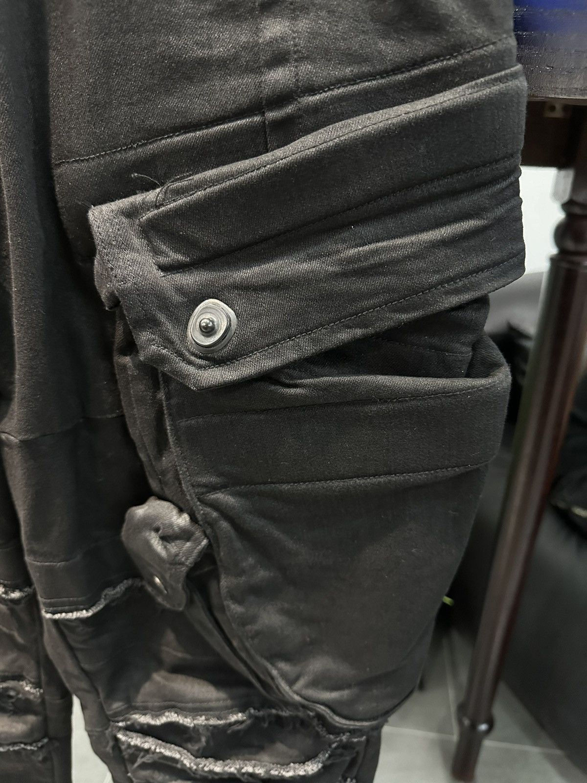 Julius Julius Gas Mask Denim Waxed Cargo Pants Size US 31 - 3 Thumbnail