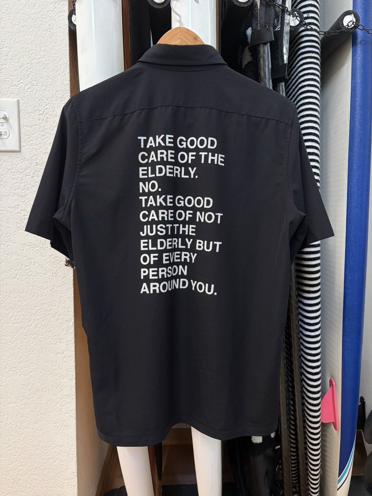 Junya Watanabe SS02 Poem Black Shirt "Elderly" Size US L / EU 52-54 / 3 - 1 Thumbnail