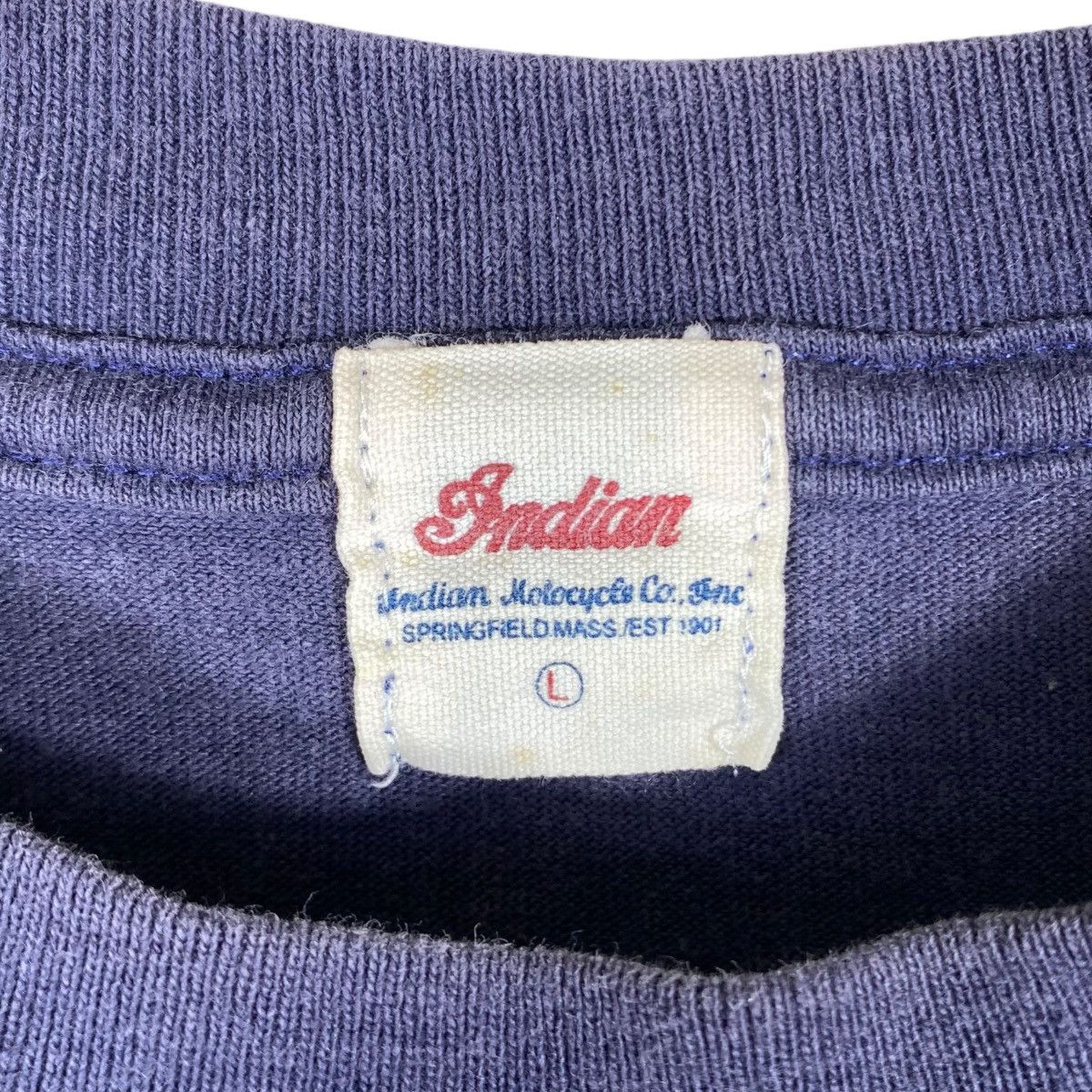 Indian Motorcycle × Vintage Vintage 90's INDIAN MOTOCYCLE Spellout Faded Tee Shirt Large Size US L / EU 52-54 / 3 - 6 Thumbnail