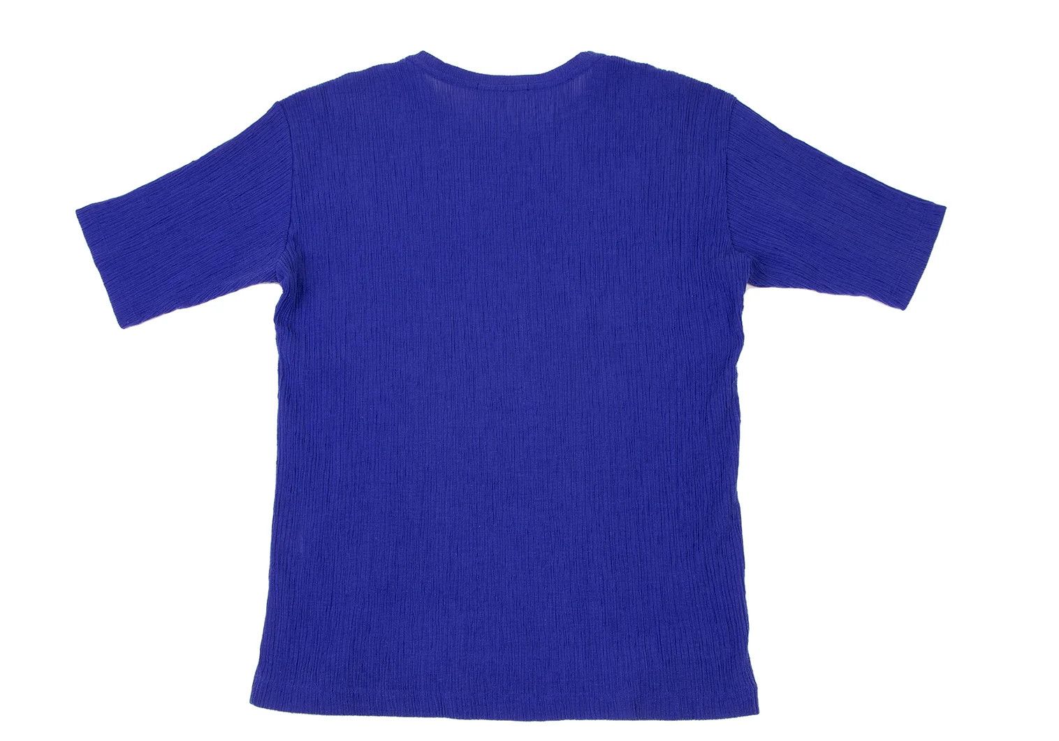 Issey Miyake Poly Cotton Short Sleeve Knit Top in Blue 4 Size US XL / EU 56 / 4 - 8 Thumbnail