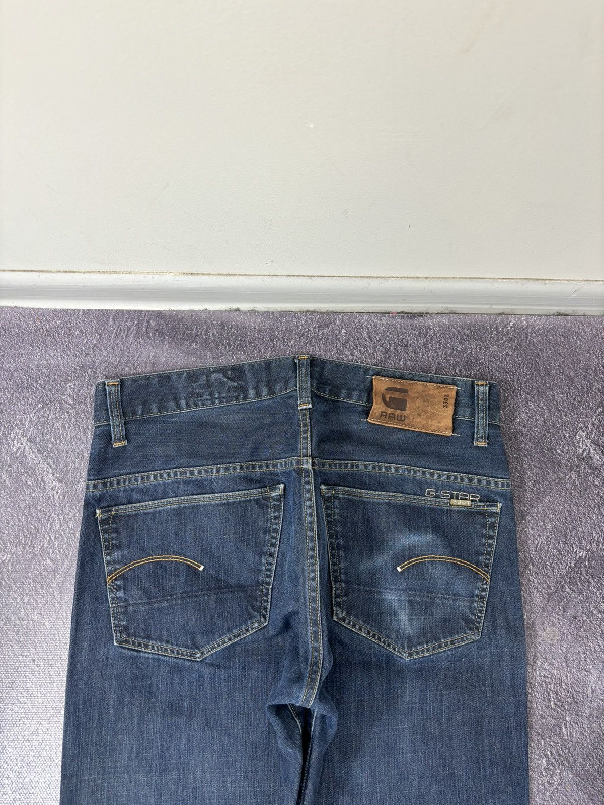 G-Star Vintage G-Star Raw Avant Garde Hype Blue Denim Biker Jeans Size US 33 - 4 Thumbnail
