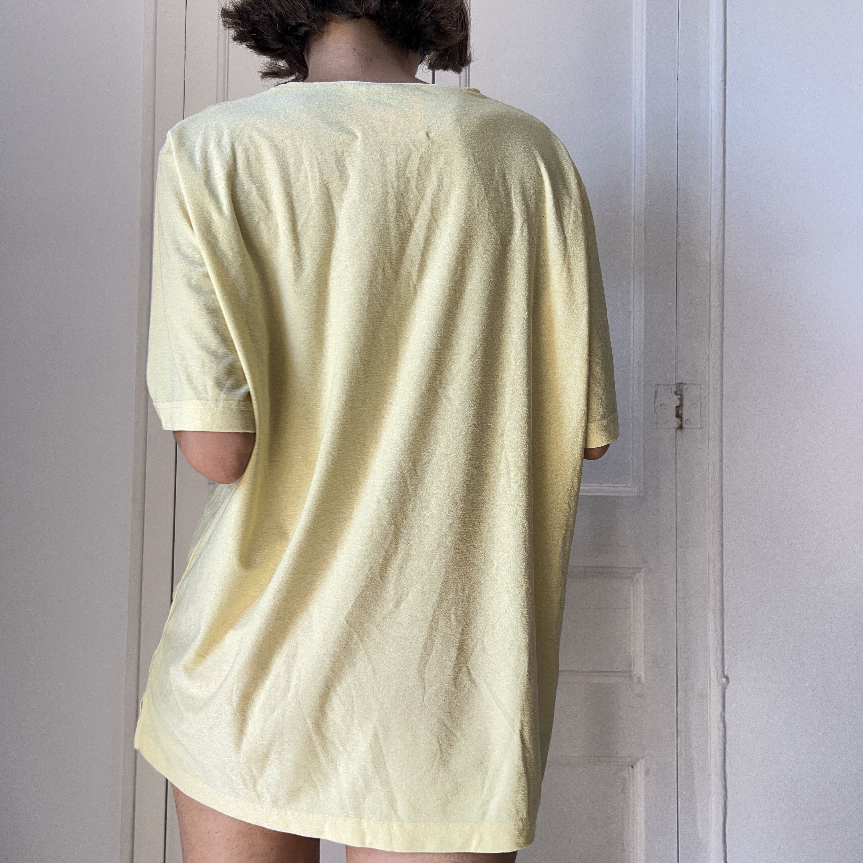 Custommade Custommade Picnic Yellow Tee Reworked Novelty Wearable Art Size XXL / US 16-18 / IT 52-54 - 3 Thumbnail