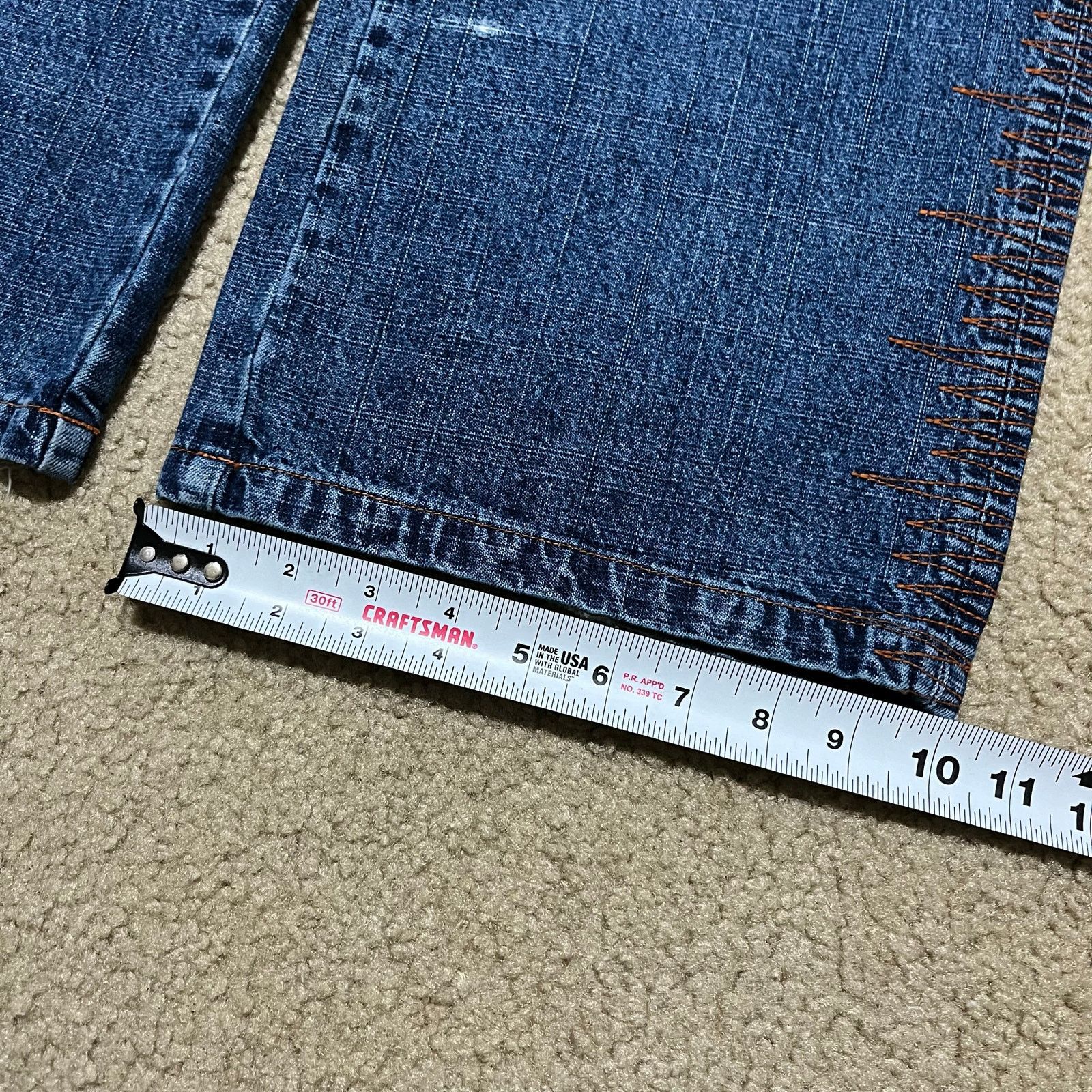 Other Y2K Vibes Gold Label Baggy Skater Embroidered Jeans 40Wx30L Size US 39 - 6 Thumbnail