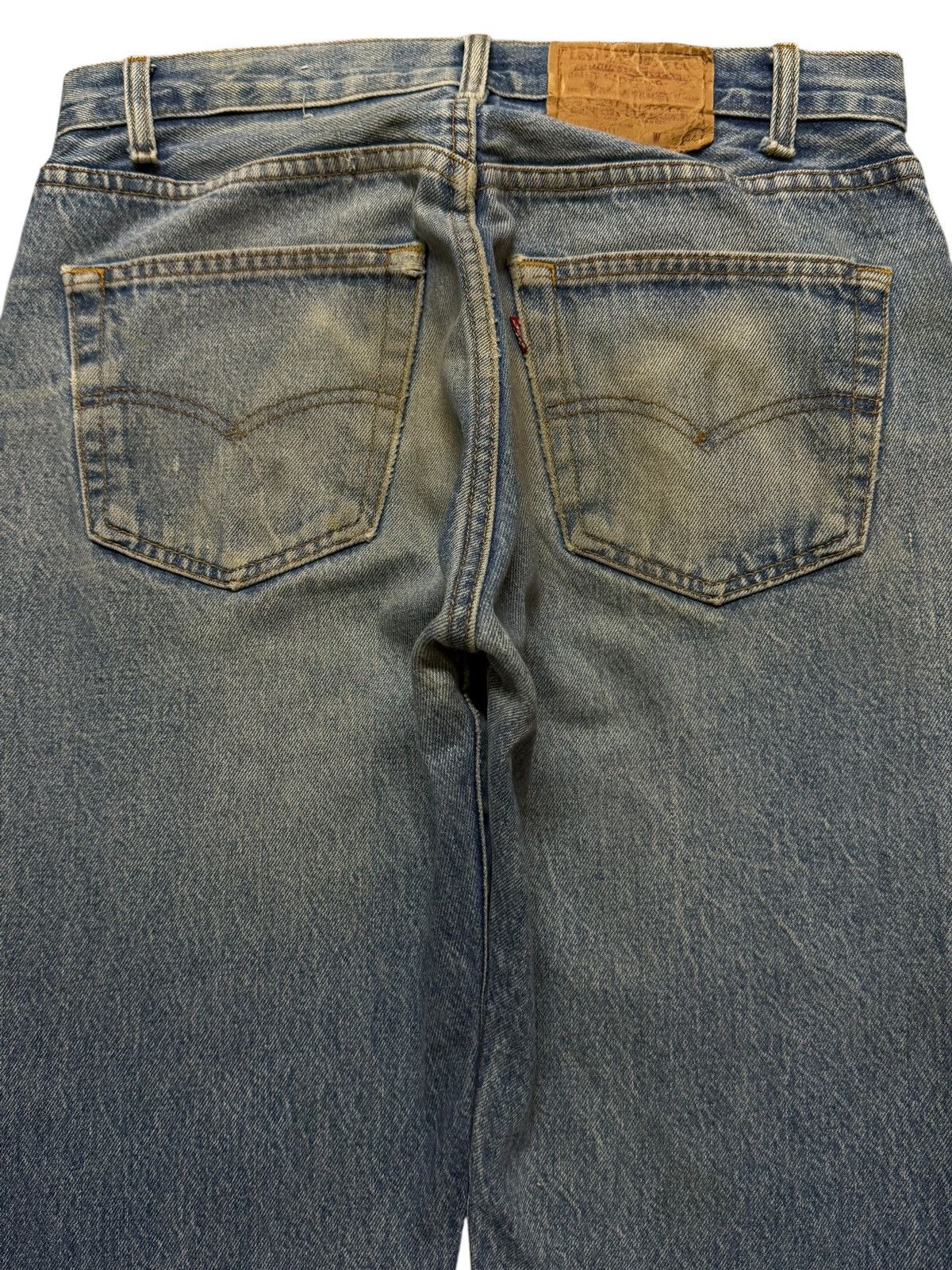 Levi's Vintage 80s Levis 501 Retro Blue Mud Wash Straight Leg Jeans Size US 30 / EU 46 - 4 Thumbnail