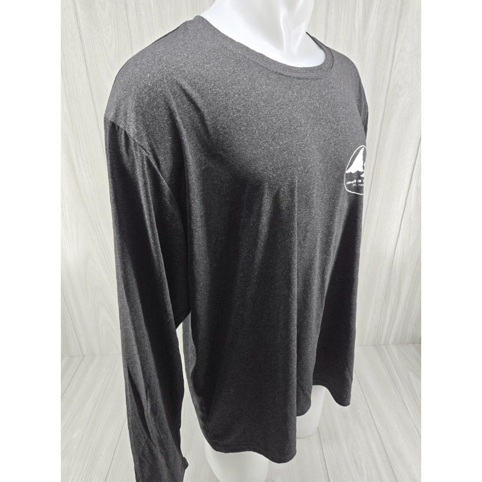 Vintage Spicy Tuna Shirt Men 2XL Gray St. Thomas USVI Performance Fishing Long Sleeve Shirt Pullover Beach Outdoor UV Protection Size US XXL / EU 58 / 5 - 7 Thumbnail