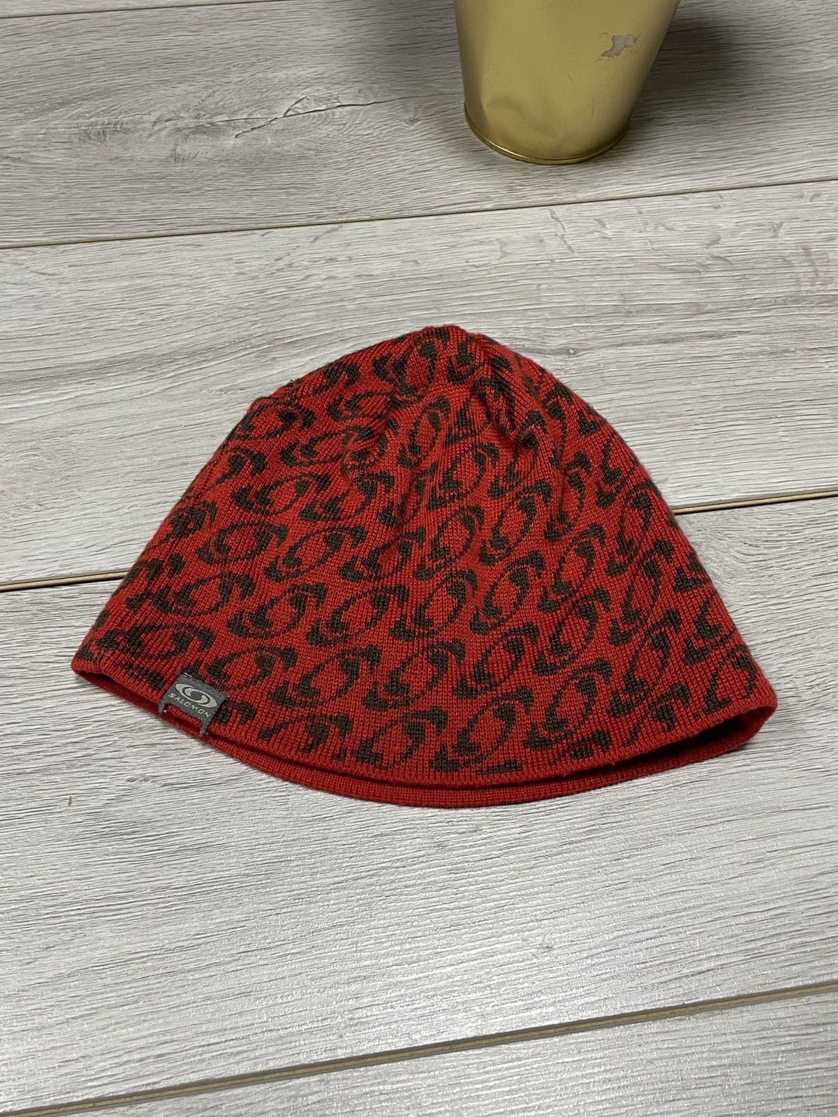 Salomon Salomon vintage monogram all over print beanie hat Size ONE SIZE - 4 Thumbnail