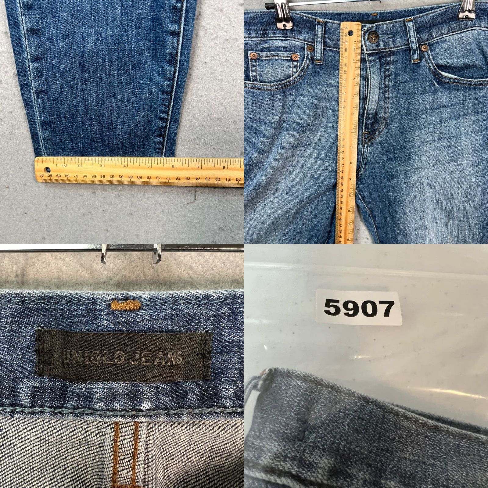 Uniqlo Uniqlo Womens Jeans 25 Slim Boyfriend Tapered Kaihara Denim Medium Wash blue 5-Pocket Mens Womens Girls Boys Size 42" / US 20 - 8 Thumbnail