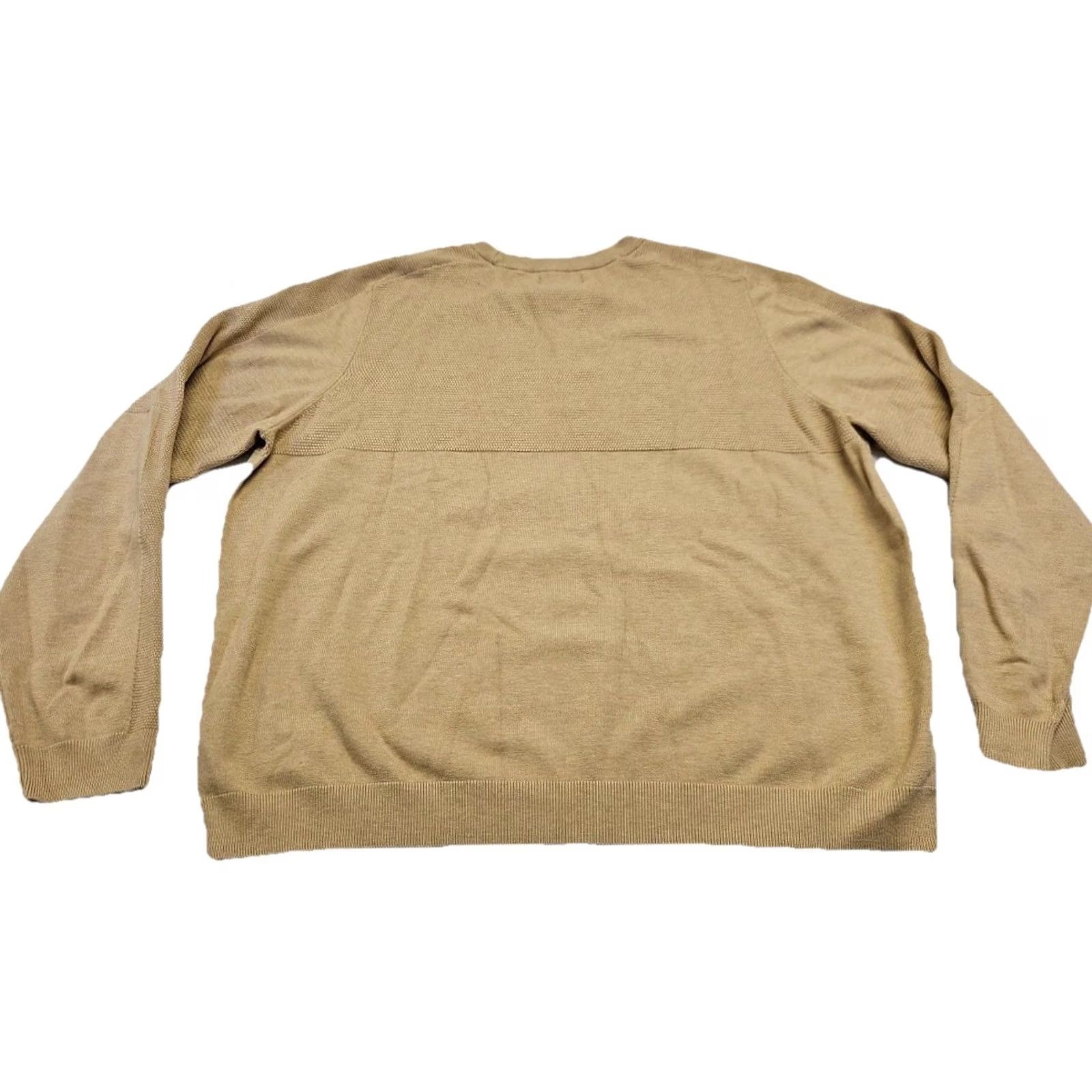 Vintage FLX Men’s XXL Oatmeal Beige Crew Neck Knit Pullover Sweatshirt Casual Mens Sweater Size US XXL / EU 58 / 5 - 7 Thumbnail