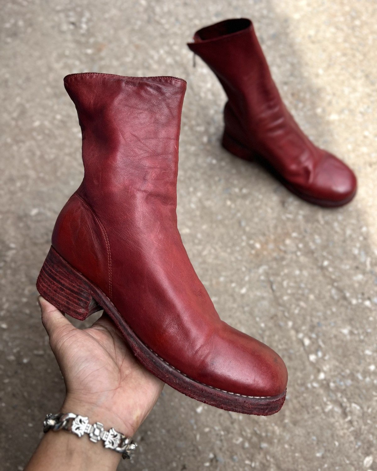 Guidi Guidi 788z Back Zip Red Boots Size US 7.5 / EU 40-41 - 6 Thumbnail