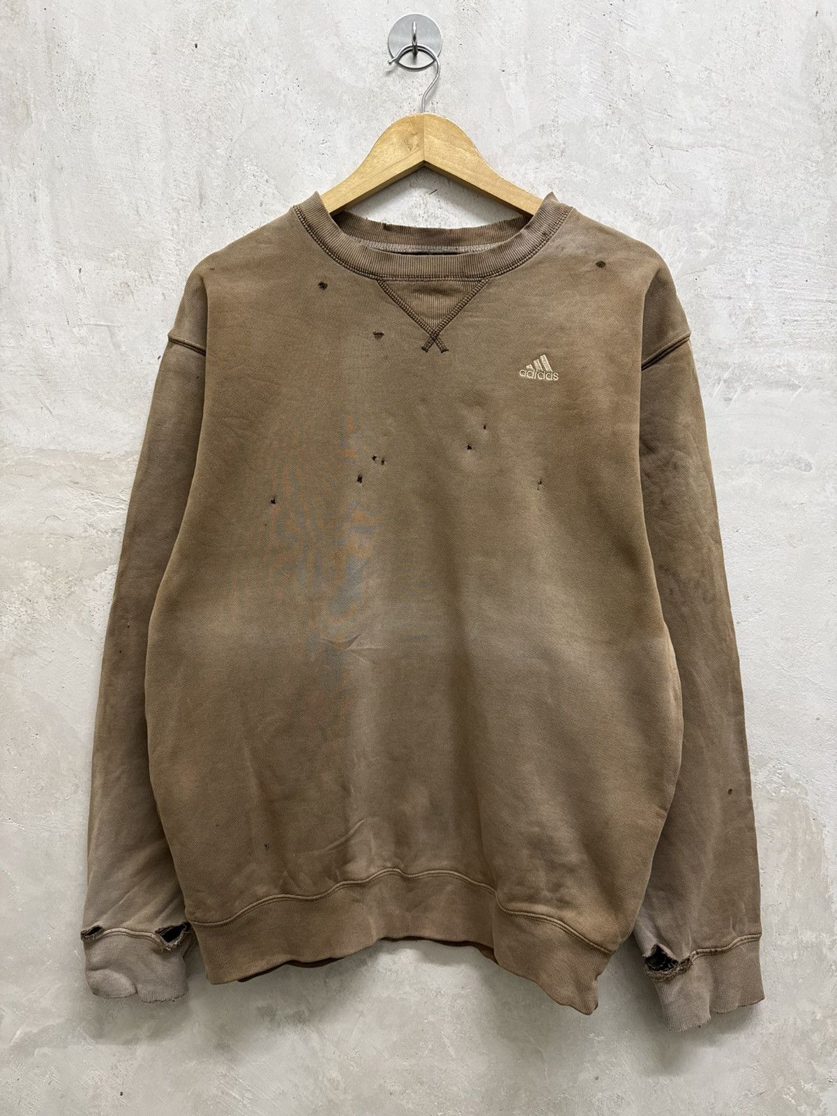 Adidas Distressed Vintage Y2K Sun Faded Adidas Crewneck Size US M / EU 48-50 / 2 - 1 Thumbnail