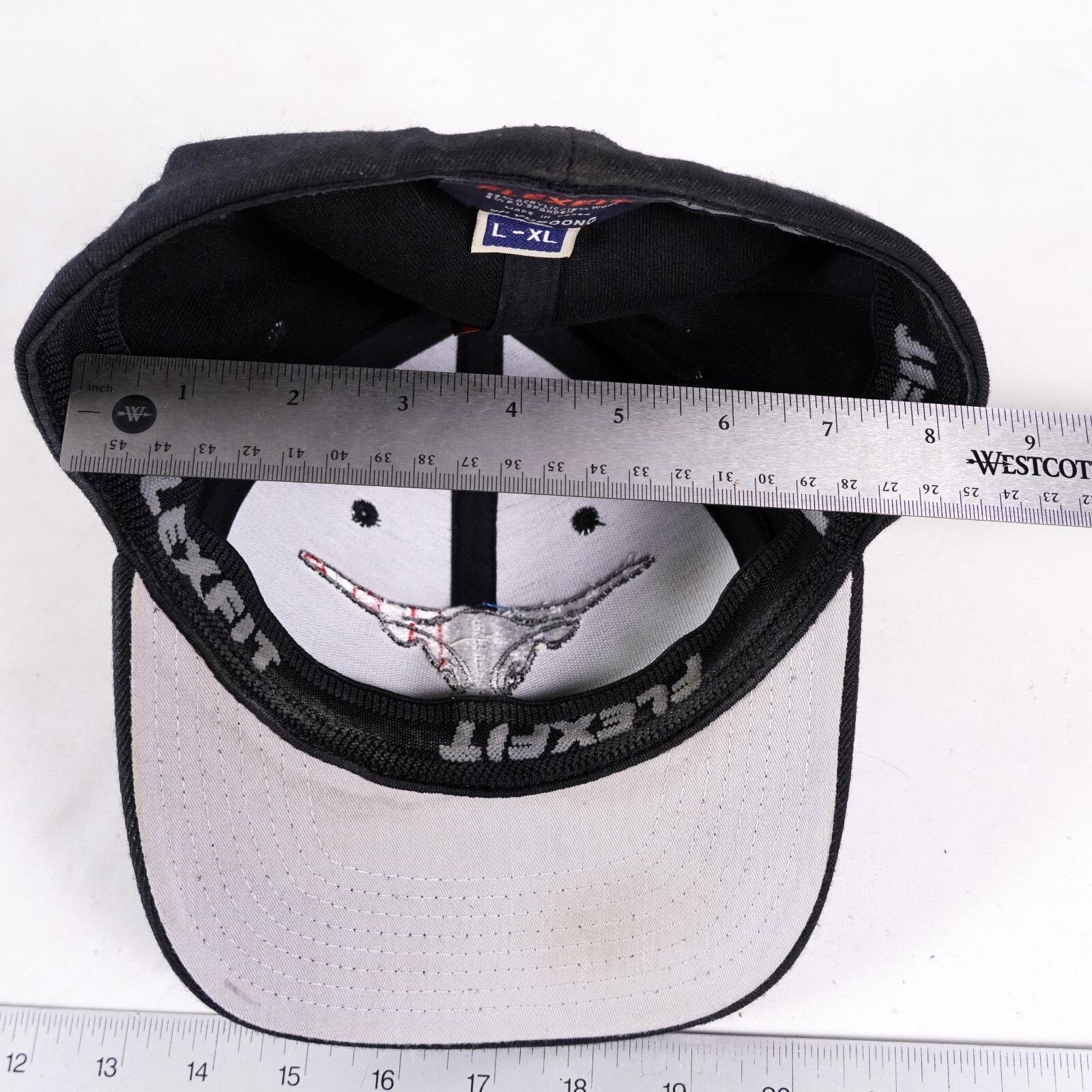 Other Flexfit USA American Flag Bull Cow Fit Baseball Hat Cap Blk Size ONE SIZE - 9 Thumbnail