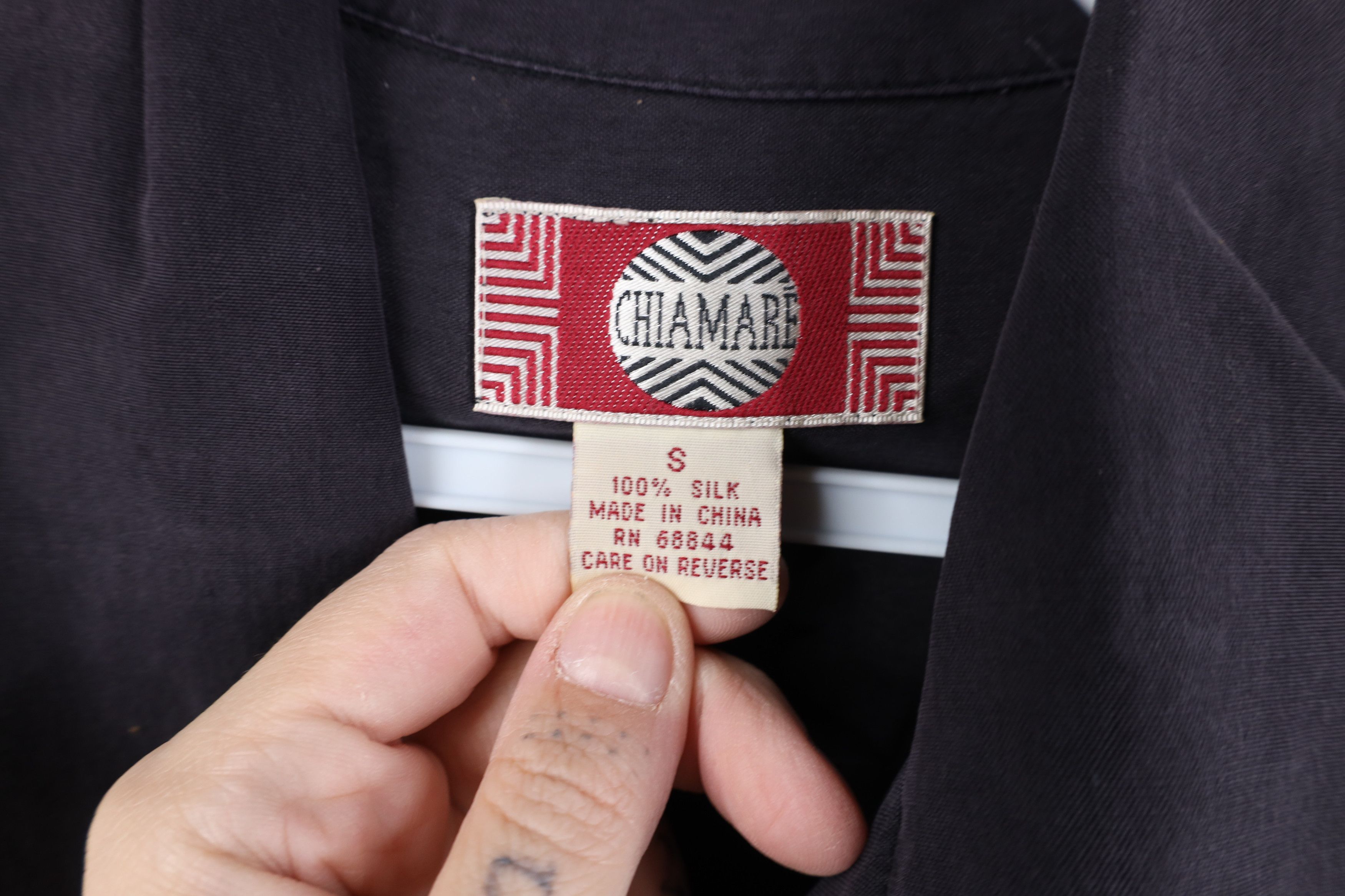 Vintage Vintage 90s Streetwear Collar Board Button Shirt Black Size US S / EU 44-46 / 1 - 10 Thumbnail