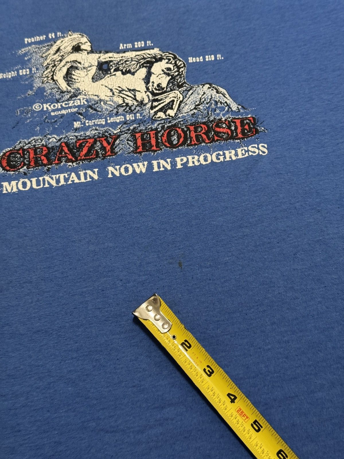 Vintage Vintage Crazy Horse Mountain Sculpture Indian Chief T Shirt Size US L / EU 52-54 / 3 - 7 Thumbnail