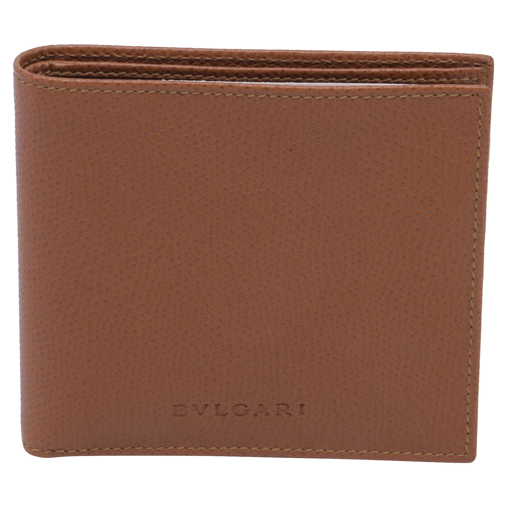 Bvlgari Bvlgari Bi-Fold Wallet in Brown Leather Size ONE SIZE - 1 Thumbnail