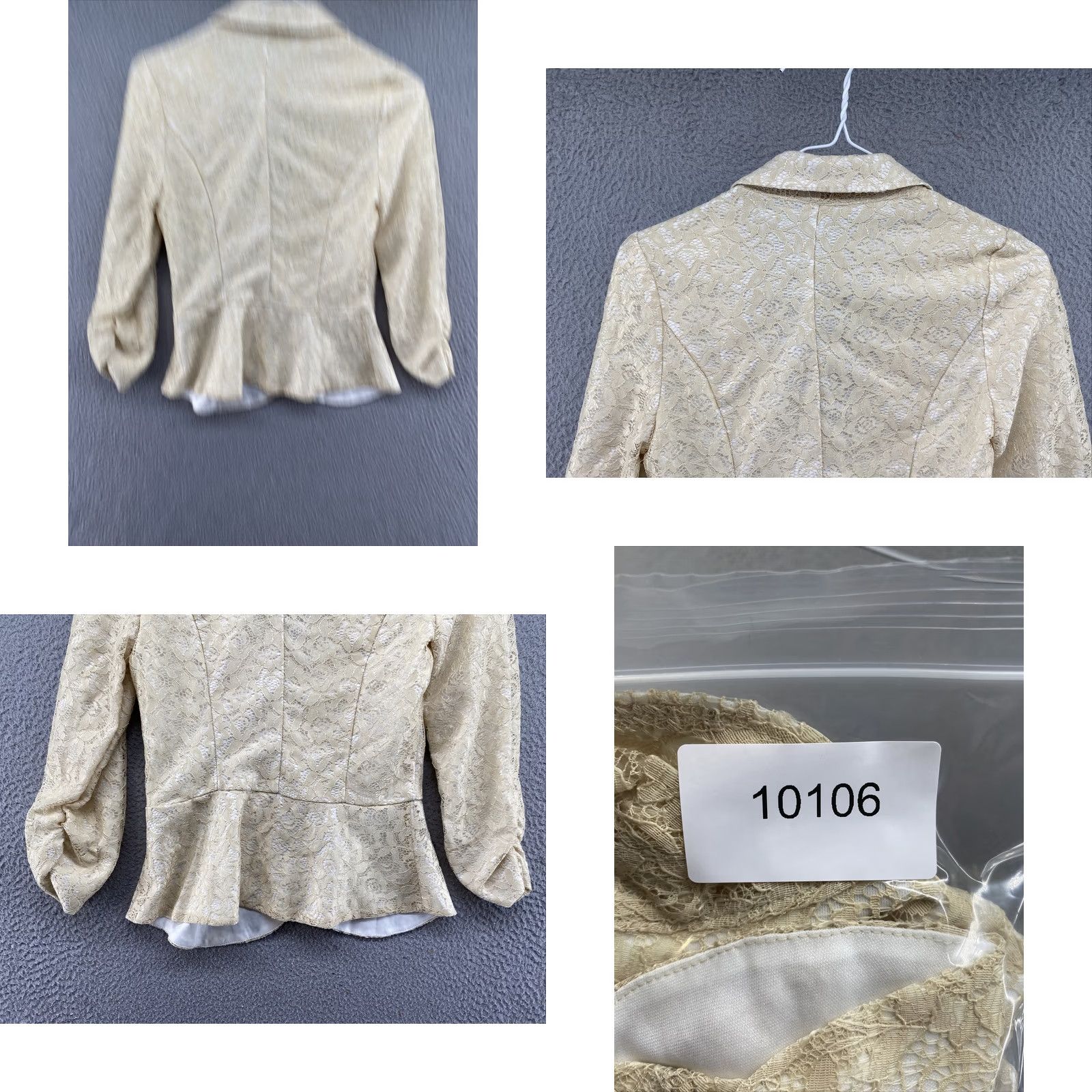 Vintage Maurices Blazer Jacket Women’s Yellow Floral Lace 1 Button Size S Vintage No Size S / US 4 / IT 40 - 8 Thumbnail