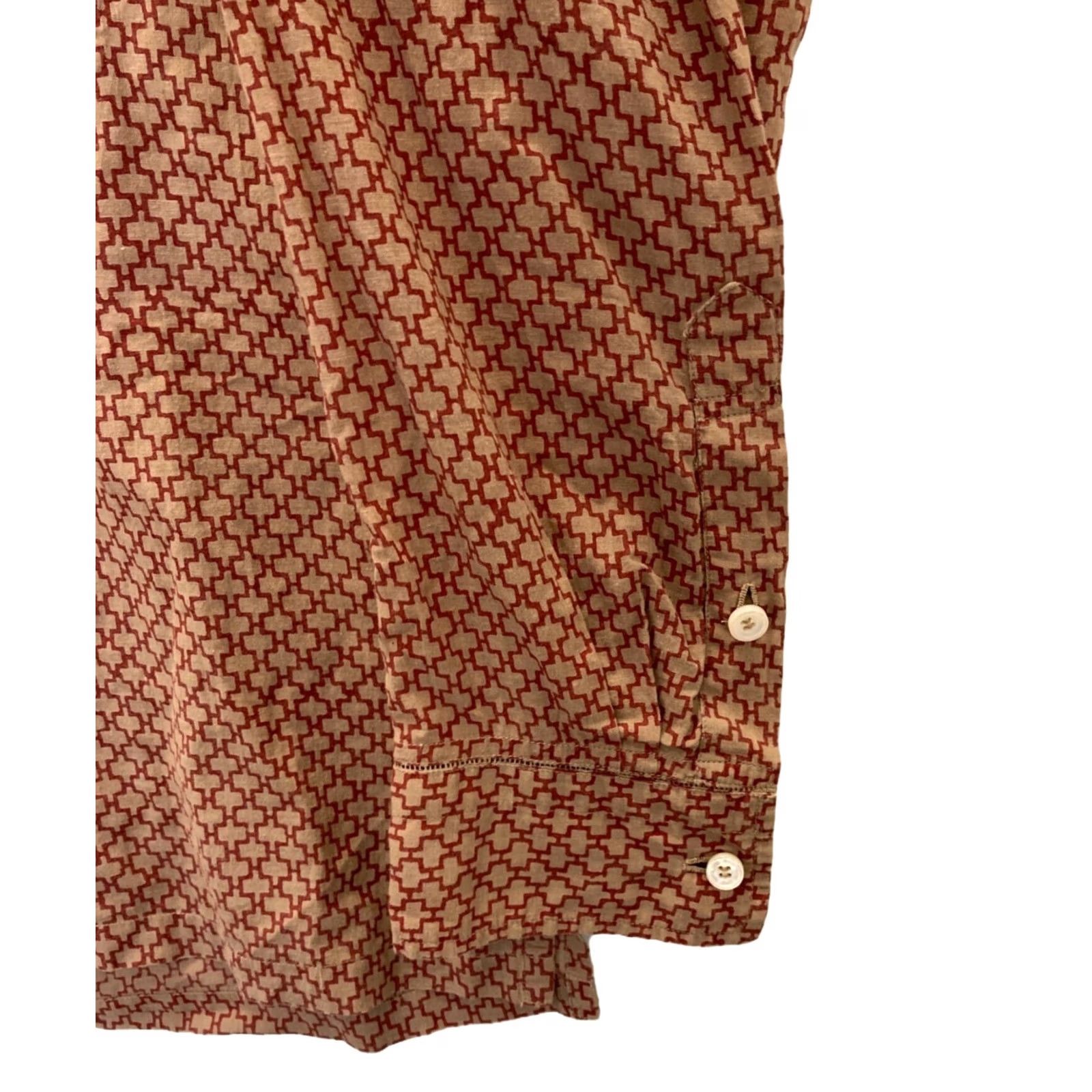 Issey Miyake ISSEY MIYAKE HaaT shirt men's size M red Long sleeve cotton band collar USED Size US M / EU 48-50 / 2 - 5 Thumbnail